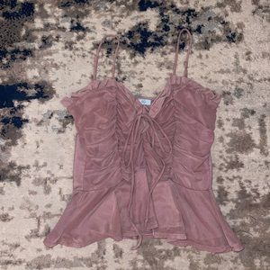 She + Sky Lilac Chiffon Top